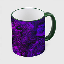 Кружка 3D Abstract purple, цвет: 3D-зеленый кант