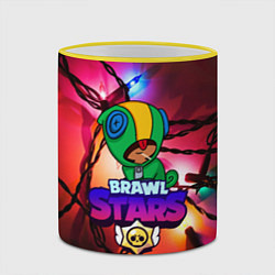 Кружка 3D BRAWL STARS НОВОГОДНИЙ, цвет: 3D-желтый кант — фото 2