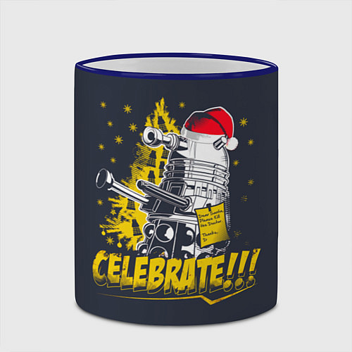 Кружка цветная Doctor Who / 3D-Синий кант – фото 2