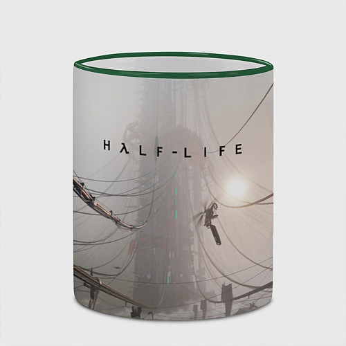 Кружка цветная HALF-LIFE / 3D-Зеленый кант – фото 2