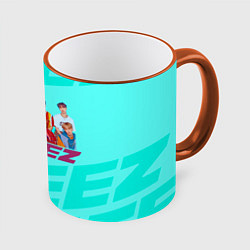 Кружка 3D Ateez, цвет: 3D-оранжевый кант