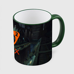 Кружка 3D Half-life 2 ALYX, цвет: 3D-зеленый кант