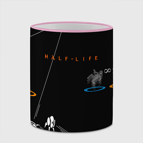 Кружка цветная Half-life / 3D-Розовый кант – фото 2
