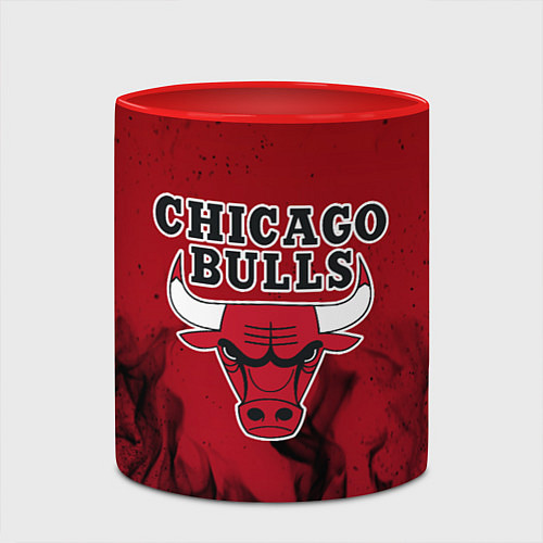 Кружка цветная CHICAGO BULLS / 3D-Белый + красный – фото 2