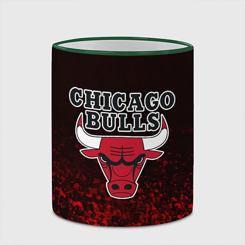 Кружка цветная CHICAGO BULLS / 3D-Зеленый кант – фото 2