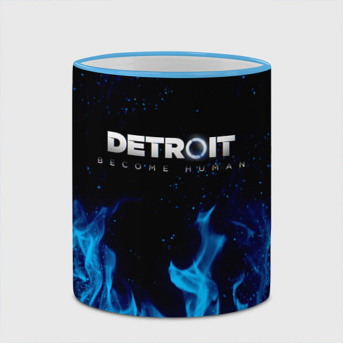 Кружка цветная DETROIT BECOME HUMAN / 3D-Небесно-голубой кант – фото 2