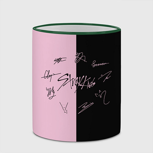 Кружка цветная STRAY KIDS / 3D-Зеленый кант – фото 2