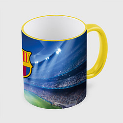 Кружка 3D FC Barcelona, цвет: 3D-желтый кант