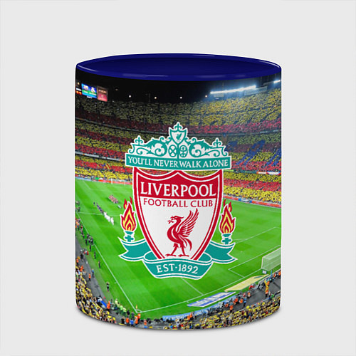 Кружка цветная FC Liverpool / 3D-Белый + синий – фото 2