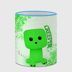 Кружка 3D MINECRAFT CREEPER, цвет: 3D-небесно-голубой кант — фото 2
