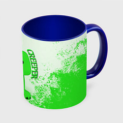 Кружка 3D MINECRAFT CREEPER, цвет: 3D-белый + синий