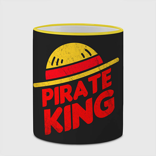 Кружка цветная One Piece Pirate King / 3D-Желтый кант – фото 2