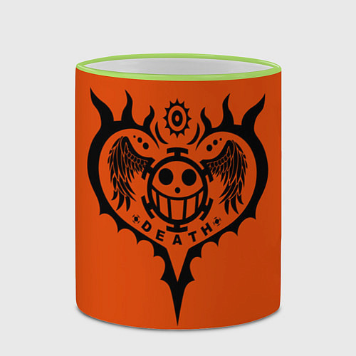 Кружка цветная One Piece / 3D-Светло-зеленый кант – фото 2