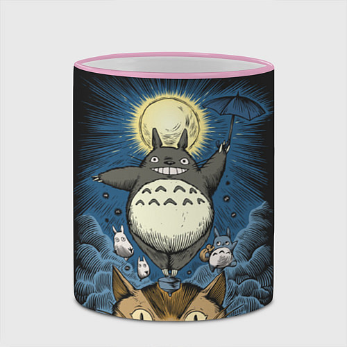 Кружка цветная My Neighbor Totoro / 3D-Розовый кант – фото 2