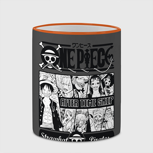Кружка цветная One Piece / 3D-Оранжевый кант – фото 2