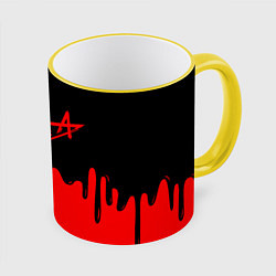 Кружка 3D АлисА, цвет: 3D-желтый кант