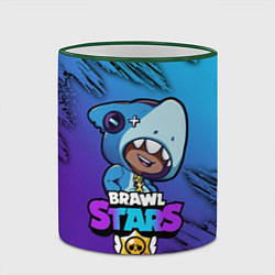 Кружка 3D Brawl Stars LEON SHARK, цвет: 3D-зеленый кант — фото 2