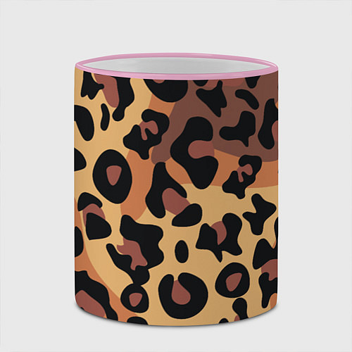 Кружка цветная Кошачий окрас / 3D-Розовый кант – фото 2