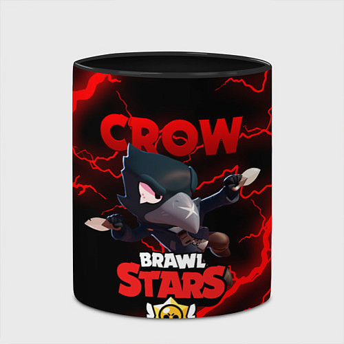 Кружка цветная BRAWL STARS CROW / 3D-Белый + черный – фото 2