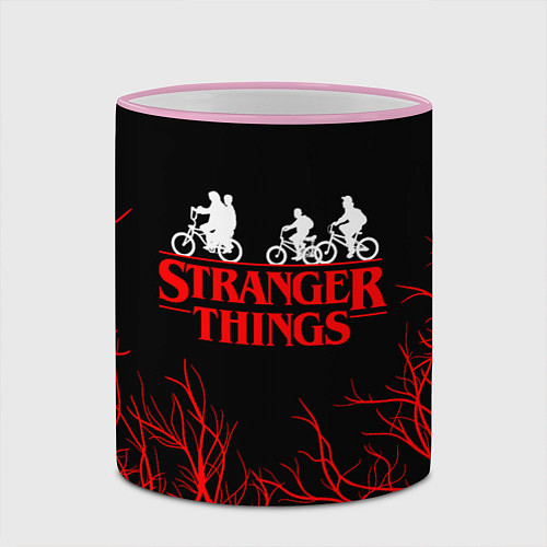 Кружка цветная STRANGER THINGS / 3D-Розовый кант – фото 2