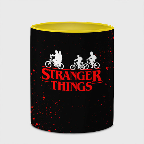 Кружка цветная STRANGER THINGS / 3D-Белый + желтый – фото 2