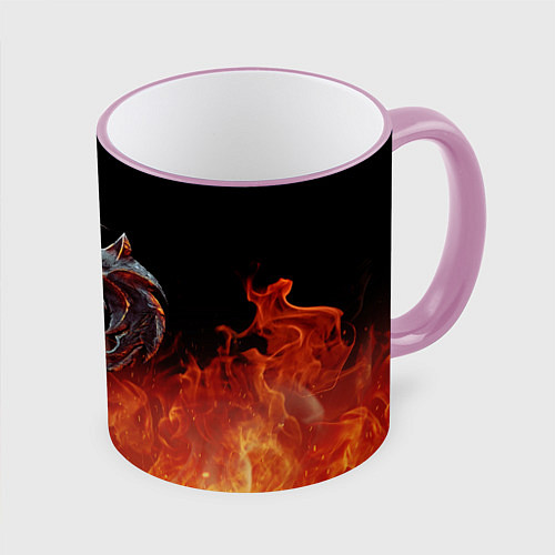 Кружка цветная Ведьмак сериал / 3D-Розовый кант – фото 1