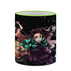 Кружка 3D KIMETSU NO YAIBA, цвет: 3D-светло-зеленый кант — фото 2