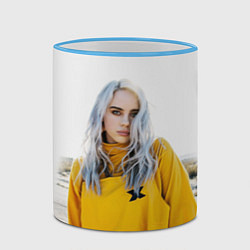Кружка 3D BILLIE EILISH, цвет: 3D-небесно-голубой кант — фото 2