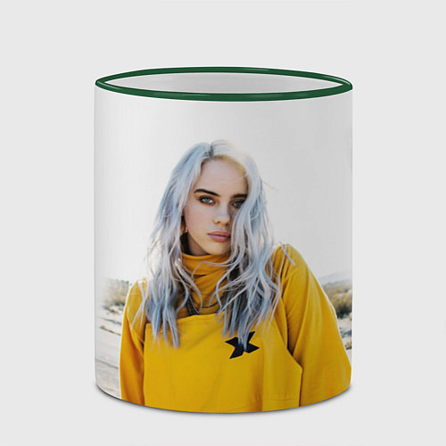 Кружка цветная BILLIE EILISH / 3D-Зеленый кант – фото 2