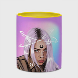 Кружка 3D BILLIE EILISH, цвет: 3D-белый + желтый — фото 2