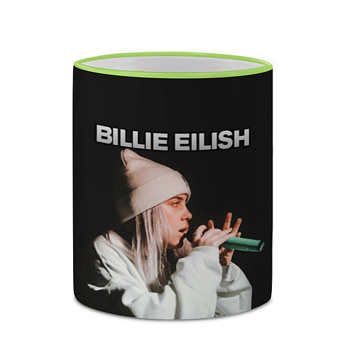 Кружка цветная BILLIE EILISH / 3D-Светло-зеленый кант – фото 2