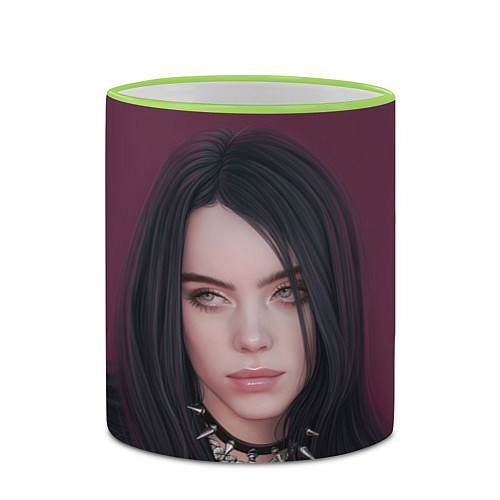 Кружка цветная BILLIE EILISH / 3D-Светло-зеленый кант – фото 2