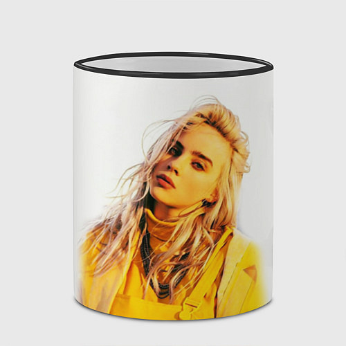 Кружка цветная BILLIE EILISH / 3D-Черный кант – фото 2