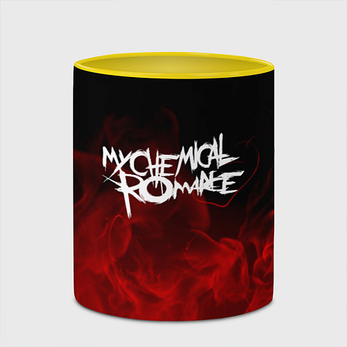 Кружка цветная My Chemical Romance / 3D-Белый + желтый – фото 2