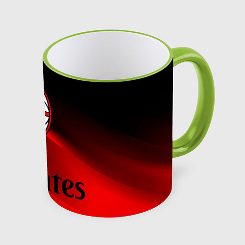 Кружка цветная Милан / 3D-Светло-зеленый кант – фото 1