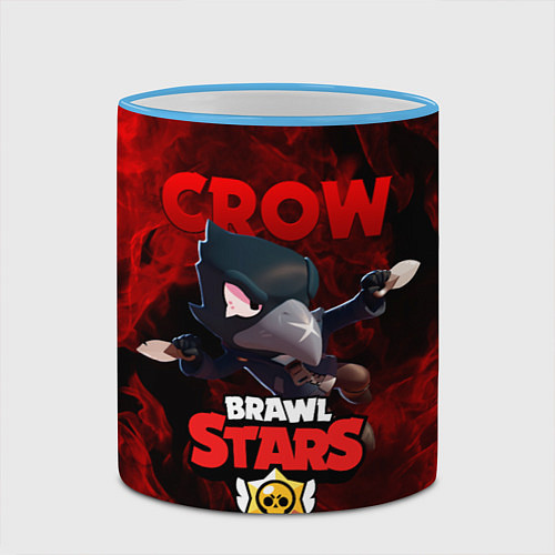 Кружка цветная BRAWL STARS CROW / 3D-Небесно-голубой кант – фото 2