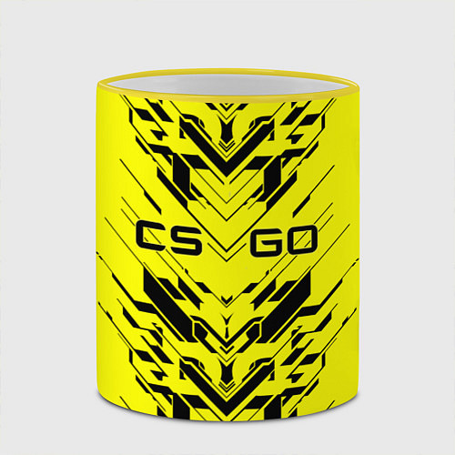 Кружка цветная Counter Strike / 3D-Желтый кант – фото 2