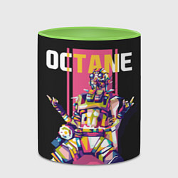 Кружка 3D Apex Legends Octane, цвет: 3D-белый + светло-зеленый — фото 2