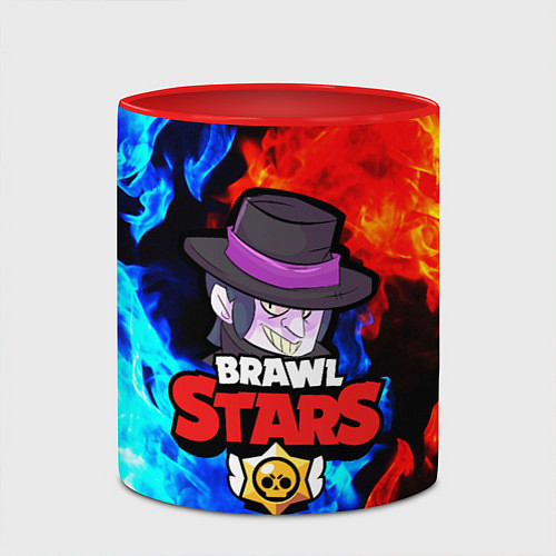 Кружка цветная BRAWL STARS MORTIS / 3D-Белый + красный – фото 2