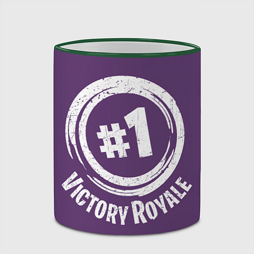 Кружка цветная Victory Royale / 3D-Зеленый кант – фото 2