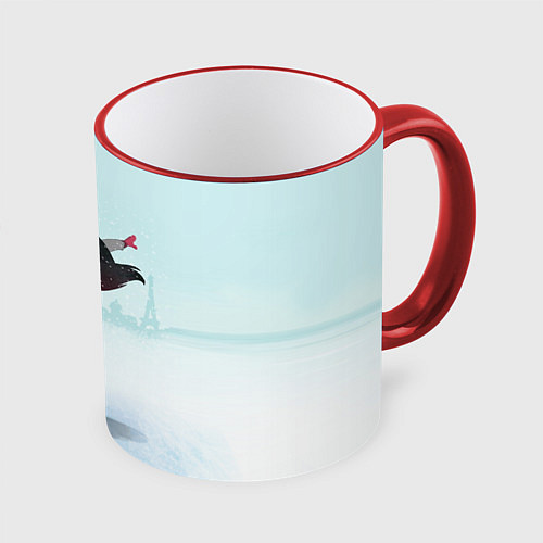 Кружка цветная Фигурное катание / 3D-Красный кант – фото 1