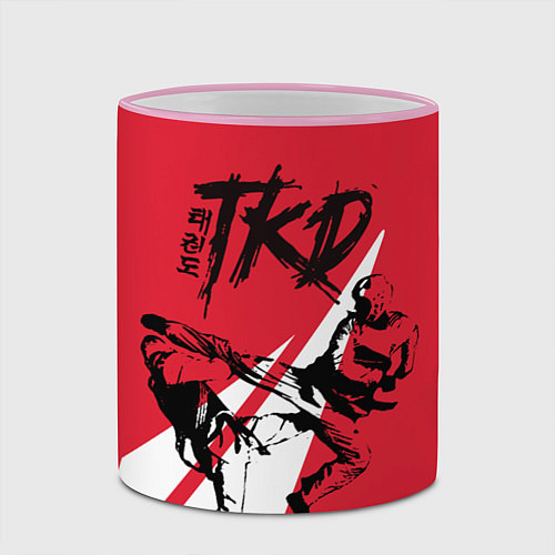 Кружка цветная Taekwondo / 3D-Розовый кант – фото 2