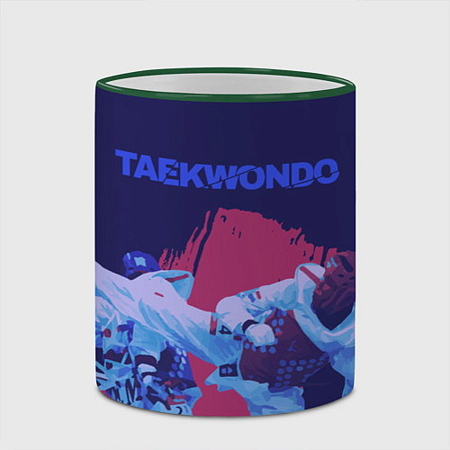 Кружка цветная Taekwondo / 3D-Зеленый кант – фото 2