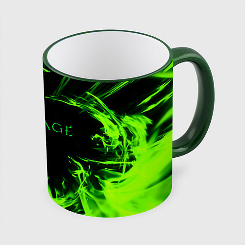 Кружка цветная LINEAGE 2 / 3D-Зеленый кант – фото 1