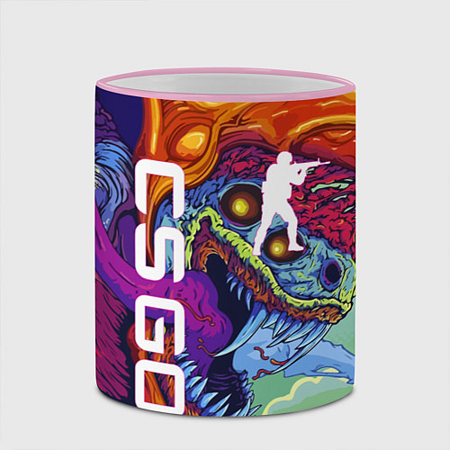 Кружка цветная CS GO HYPERBEAST / 3D-Розовый кант – фото 2