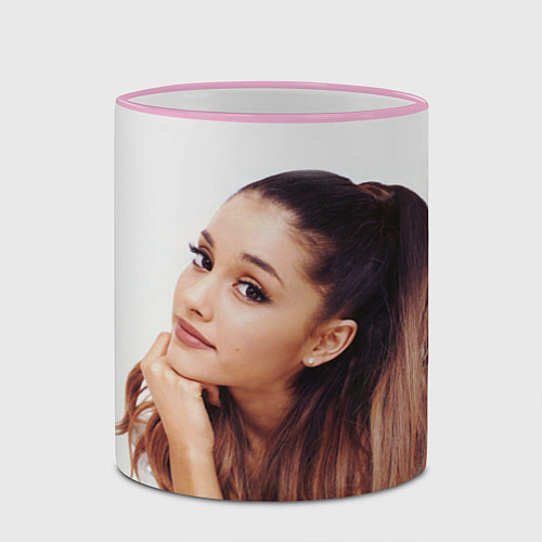 Кружка цветная Ariana Grande Ариана Гранде / 3D-Розовый кант – фото 2