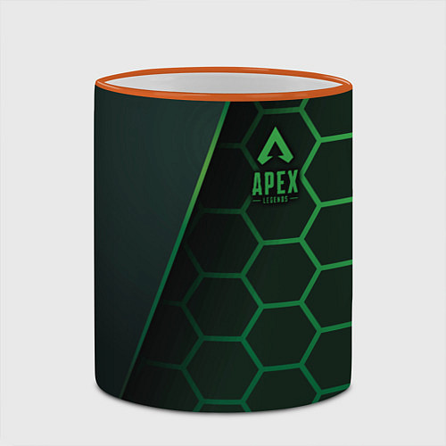 Кружка цветная Apex Legends / 3D-Оранжевый кант – фото 2