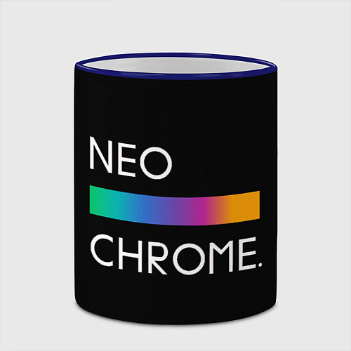 Кружка цветная NEO CHROME / 3D-Синий кант – фото 2