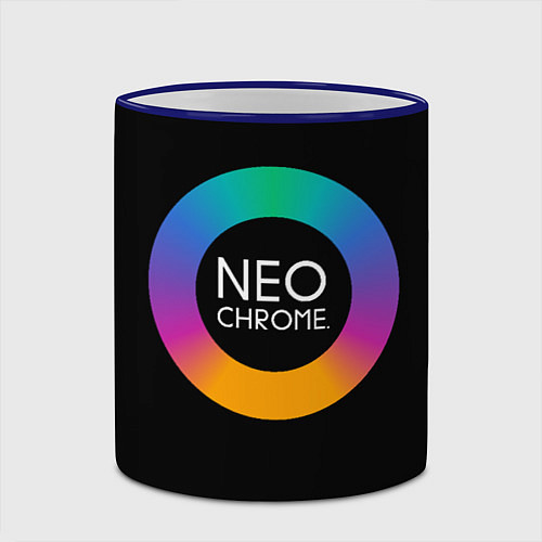 Кружка цветная NEO CHROME / 3D-Синий кант – фото 2