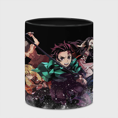 Кружка цветная KIMETSU NO YAIBA / 3D-Белый + черный – фото 2